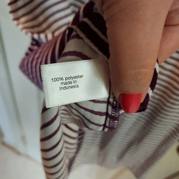 Lane Bryant Purple Striped Sleeveless Tunic in Size 20 - Picture 10 of 10